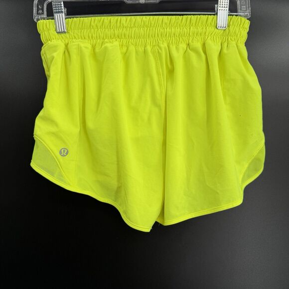 Lululemon Pants - Lululemon Hotty Hot High Rise Size 6 Lined 4” Highlight Yellow Running Shorts